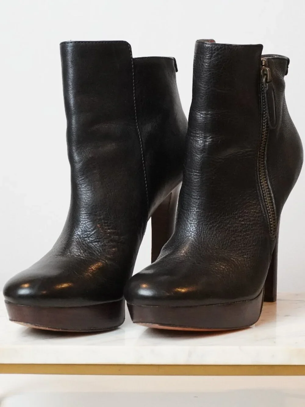 Coach Black Leather Platforms